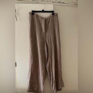 Free People Tan Wide Leg Pants